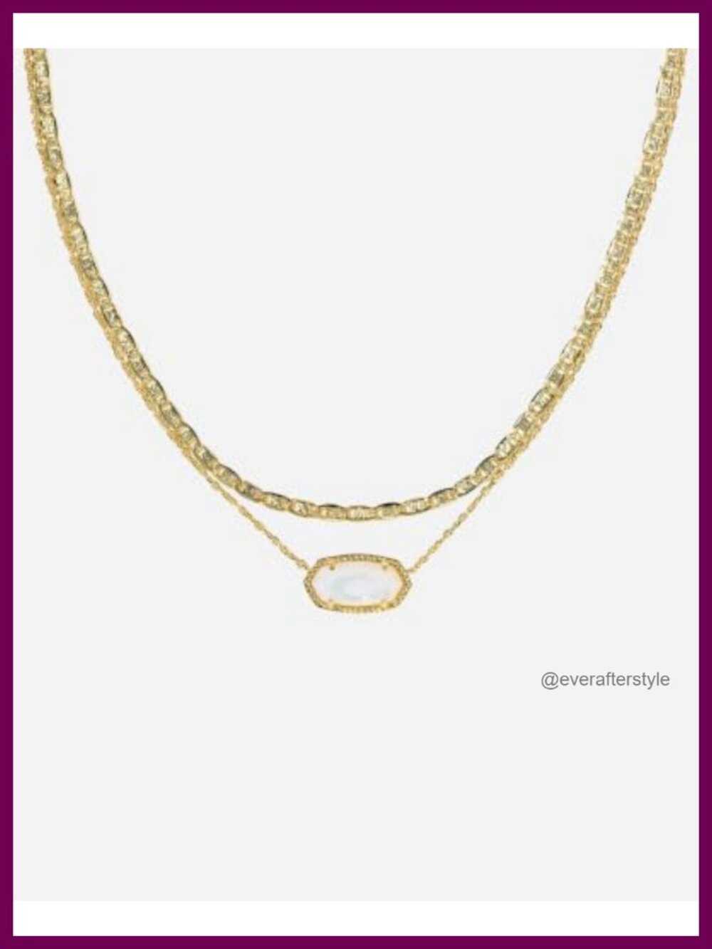 Kendra Scott Elisa 14k Gold-Plated Multi Strand Necklace with Mother of Pearl